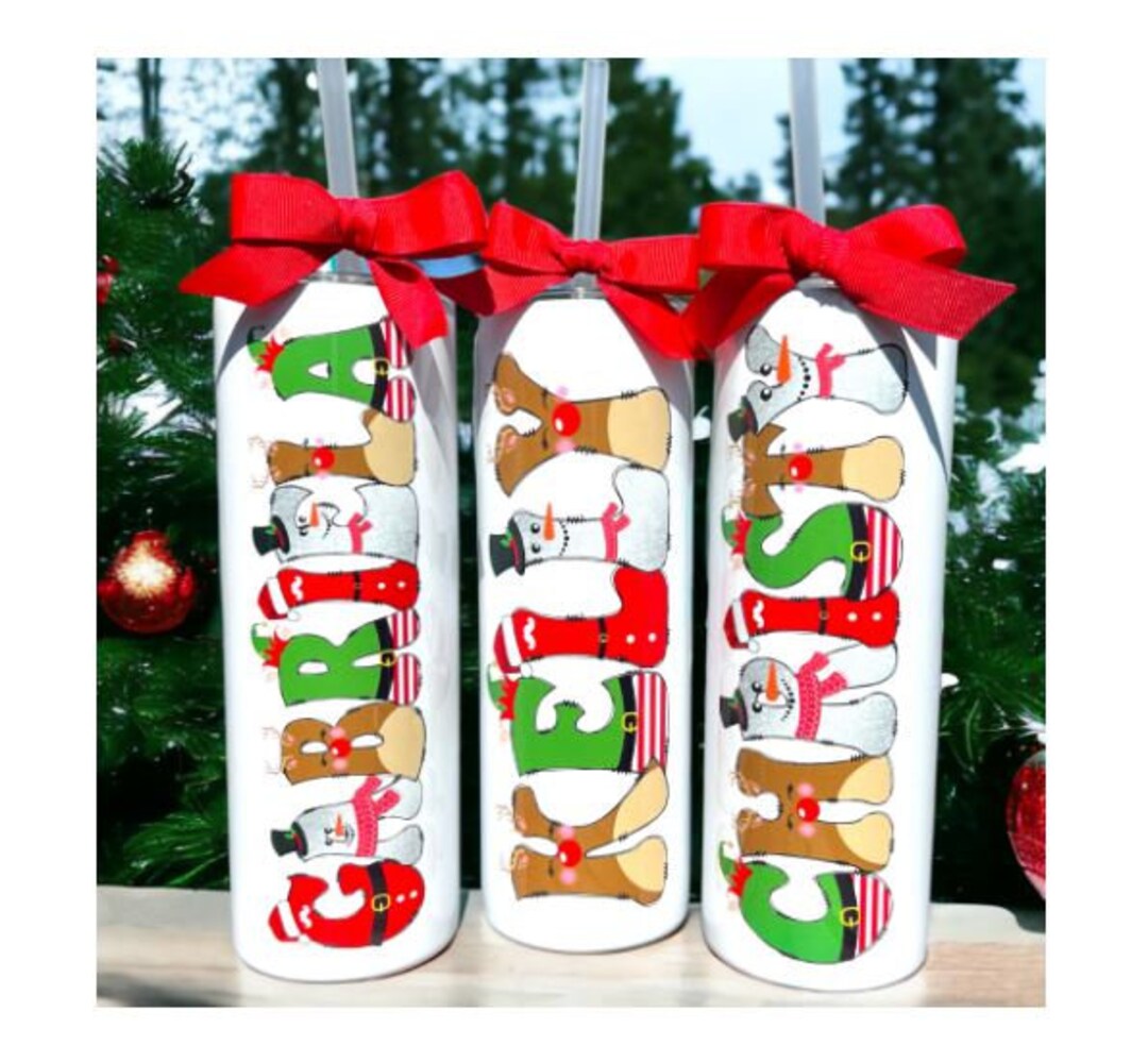 Christmas Tumbler Name Tumbler Christmas Gift Christmas Etsy