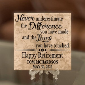 Personalized Happy Retirement Gift, Retirement Gift for Coworker, Boss Retirement Gift, Employee Retirement Gift, Custom Retirement Gift