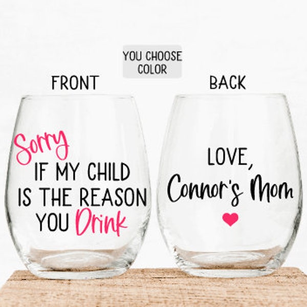 Teacher Gifts, Funny Gift for Teacher, Teacher Wine Glass, Christmas Gift for Teacher, Teacher Appreciation Gifts, Gift for Teacher