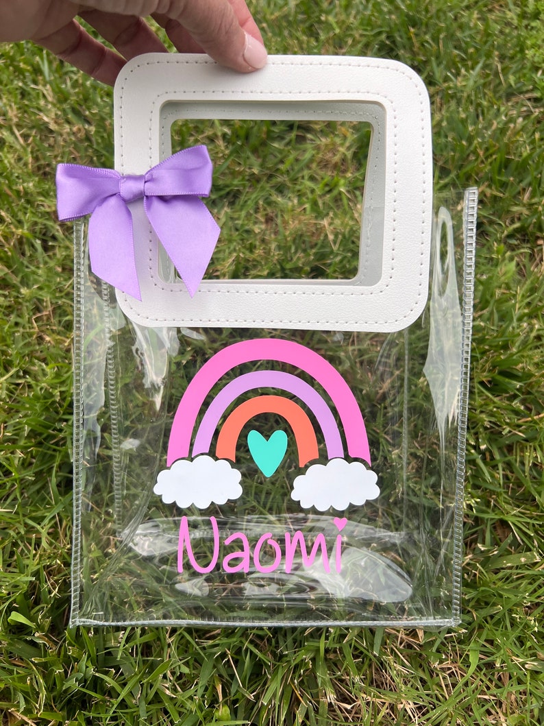 Personalized Gifts for Girls, Gift Bags Personalized, Girls Party Favor Bags, Rainbow Theme Unicorn Party Favors, Unicorn Gift for Girls image 3