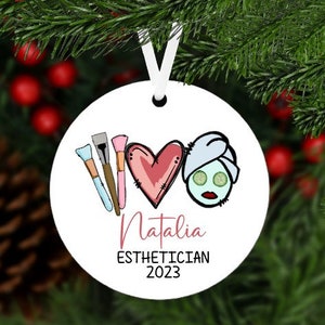 Esthetician Gifts, Gift for Esthetician, Esthetician Christmas Ornament, Esthetician Graduation Gifts, Makeup Artist Gift, Cosmetology Gifts