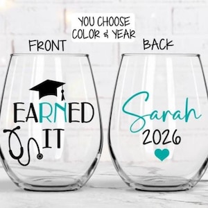 Nurse Graduation Gift, RN Gifts, Nursing School Graduation Gift, RN Graduation Gift, RN Graduation Gifts, Nurse Stemless Wine Glass