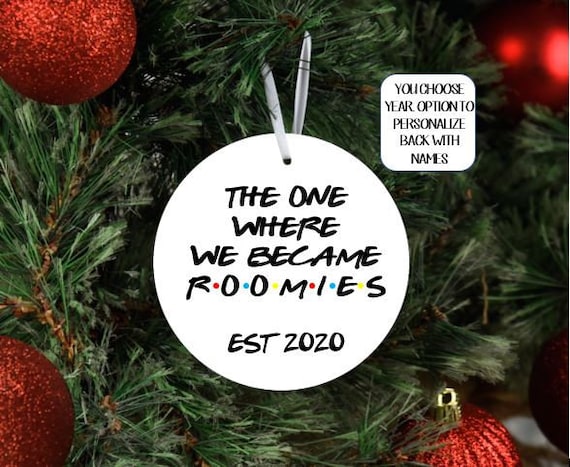 Personalized Roommate Christmas Ornament gift, Christmas Gift for Roommate, College Roommate Gift, Gift for Roomie, friends tvshow gifts