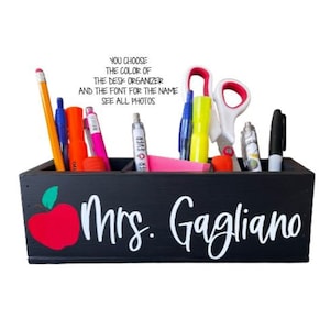 Back to School Teacher Gifts, Teacher Desk Decor, Teacher Appreciation Gifts, Teacher Desk Organizer, Teacher Desk Decor Apple, Teacher Gift image 3