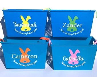 Personalized Easter Bucket, Personalized Easter Basket, Easter Basket for Girls, Easter Basket for Boys, Kids Easter Basket, Baby Easter