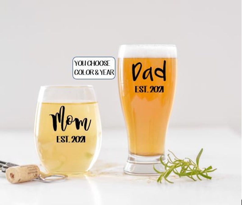 New Mom and Dad gift Parents to be Gifts Personalized Gifts for New Parents Personalized Baby Shower Gift Ideas Gift Set for New Parents