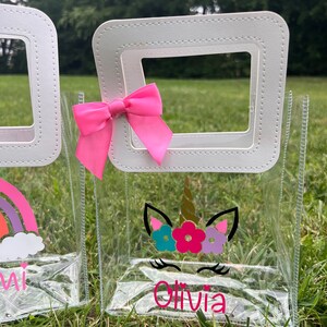 Personalized Gifts for Girls, Gift Bags Personalized, Girls Party Favor Bags, Rainbow Theme Unicorn Party Favors, Unicorn Gift for Girls image 4