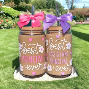 Regalos para el director, Regalo para el subdirector, Regalo para el subdirector, Vaso de café helado personalizado, Fin de año