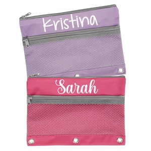 Pencil Case for Girls, Personalized Girls Pencil Pouch, Binder Pouch for Girls, Canvas Pencil Bag, Pencil Case for Kids, Kids Pencil Pouch
