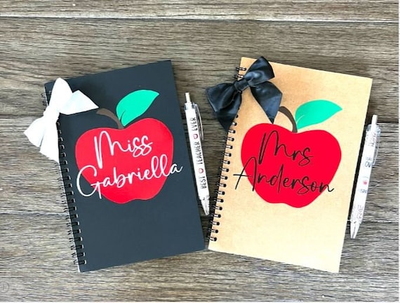 Resurhang End Of School Year Teacher Appreciation Gifts Bulk From Student, Graduation Gift For Teacher, Pencil Design Spiral Notebook & Glitter Pen, Thank You For Back To School, 10 Styles(30
