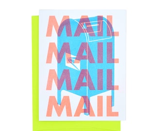 Support the USPS - Risograph Greeting Card, Mail, Snail Mail, Postal Service, Post Office, Riso, Card, United States