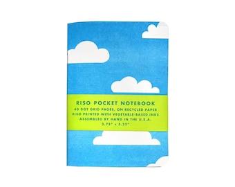 Risograph Pocket Notebook - Clouds
