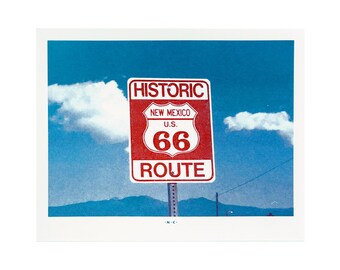 Historic Route 66, New Mexico  photo by US DOT Employee - Risograph Art Print
