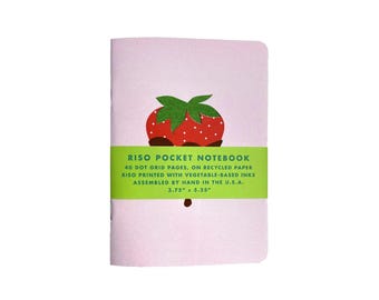 Risograph Pocket Notebook - Strawberry