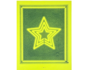 Neon Brights Star - Risograph Art Print, Graphic, Art Print, Riso, Neon Sign