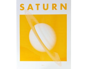 Saturn - Planet Risograph Print