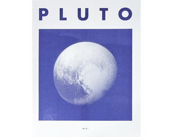 Pluto - Planet Risograph Print