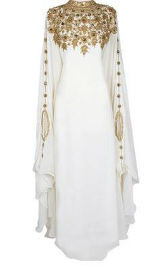 white gold kaftan