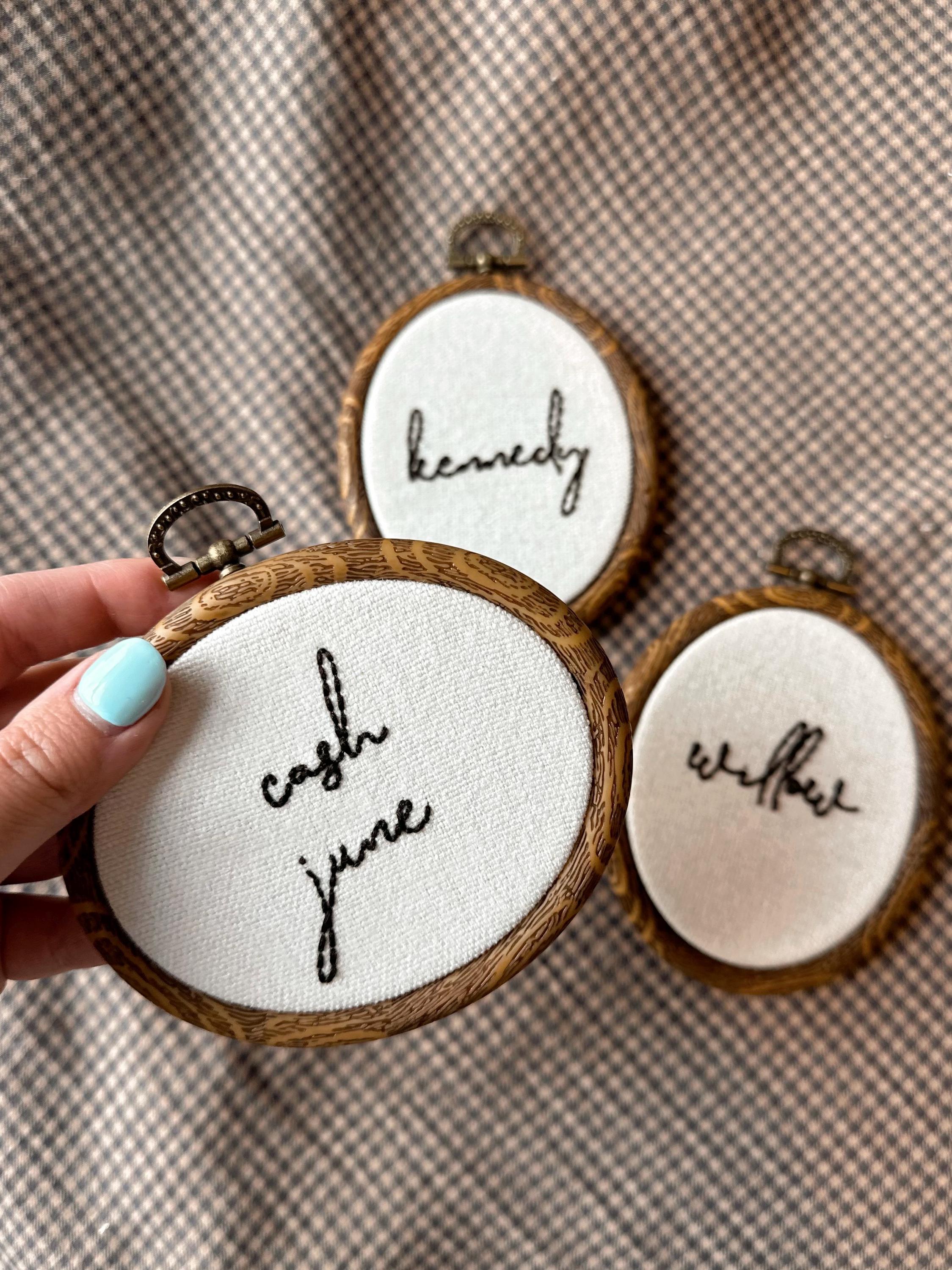 Custom Name Embroidery Hoop, Baby Nursery Decor, Nursey Wall Decor, Custom Baby Name Announcement, Vintage Baby Decor