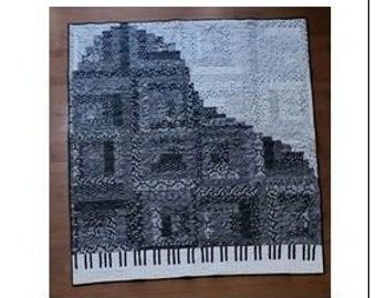 Piano Quilt Pattern - Log Cabin -  2 dollars from each sale to Christopher Reeve Foundation