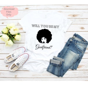 Goalfriend PNG SVG: disegno di amicizia tra donne afro (download digitale)