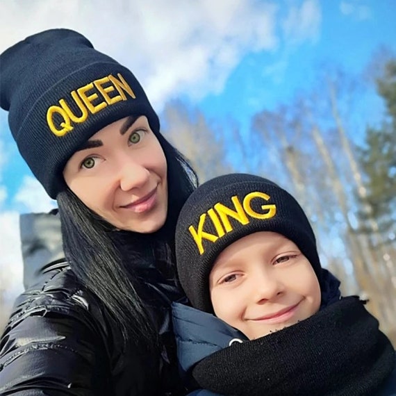 King Queen Winter Hats Couple Bonnet Hip Hop Hot Sale For Men Women Outdoor  Ski Sports Warm Knitted Cap Skullies Beanies