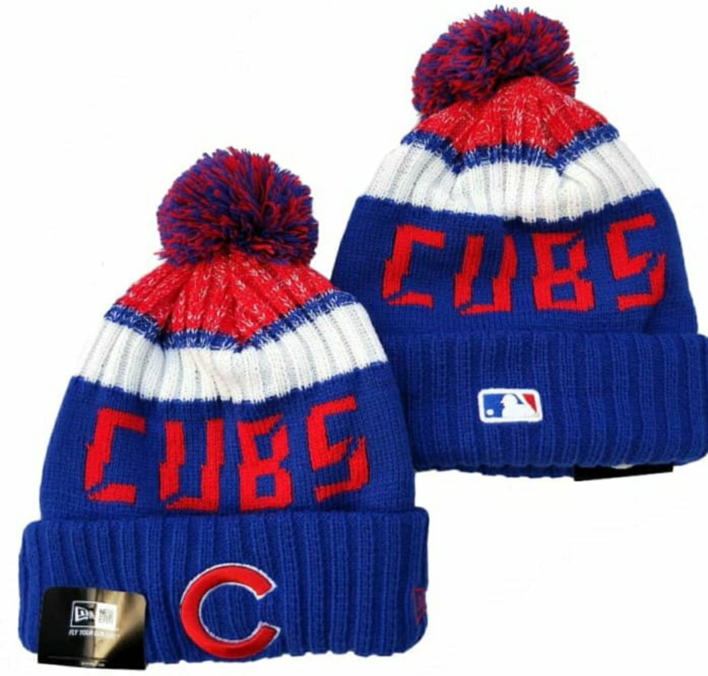 Chicago Cubs MLB Football Beanie Cap Knit Pom Winter Hat Etsy