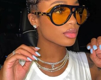 2023 New Luxury Brand Punk Sunglasses | Sunglasses | Vintage Brand Designer | Fashion Eyewear| Unisex Shades |  Retro Round Black