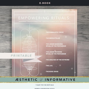 LBRP, LIRP, Middle Pillar, The Kabbalistic Cross, The Rose Cross, L.V.X, The Analysis of the Key Word Ritual meditation learning e-book,