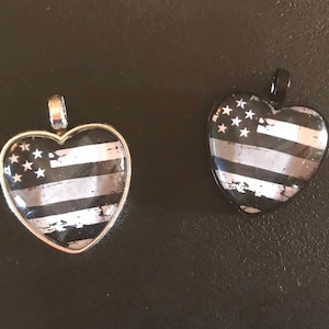 thin grey line pendants