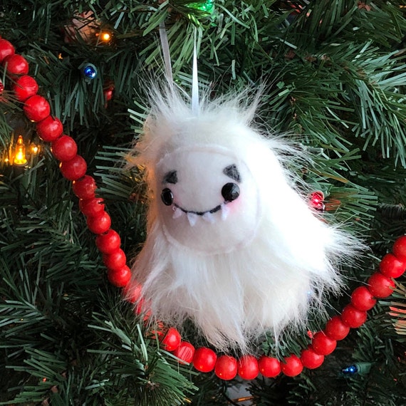 Yeti abominable Snowman Plush Ornament Etsy