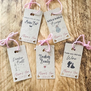 Disney Personalised drinks toppers | Hen Party | Alcohol Tags |