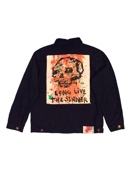 black denim jacket custom