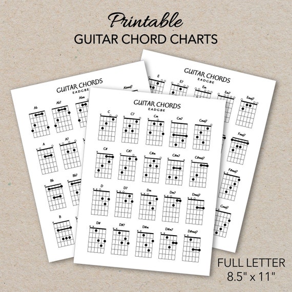 Printable Guitar Chords Chart Pdf