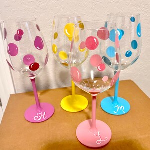 Handpainted wine glasses