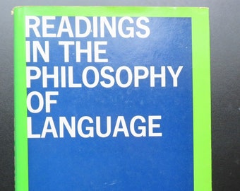 Readings in the philosophy of Language  Hardbound with jacket (1971) Rosenberg & Travis, eds.