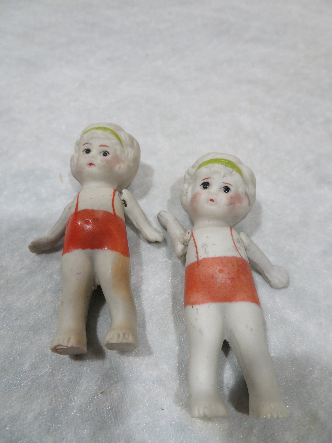 Japanese Bisque Dolls With Painted Bathing Suites Etsy