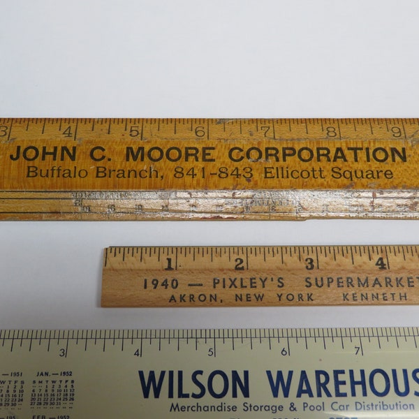Three Vintage Rulers from Buffalo (NY) Companies