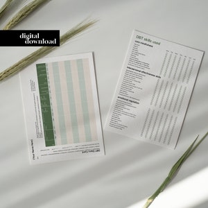 Karta DBT, umiejętności DBT, zeszyt ćwiczeń DBT, borderline, BPD, arkusz terapeutyczny, wydruk dotyczący zdrowia psychicznego, wystrój gabinetu terapeutycznego, zasoby terapeutyczne