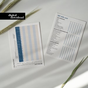DBT Card, DBT skills, dbt workbook, borderline, bpd, therapy worksheet, mental health print, therapy office decor, therapy resources