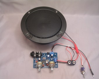 Built Mini Cigar Box Amp Kit, 9V, W/Upgraded Speakers - CUSTOM BUILT