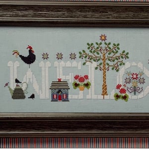 CRICKET COLLECTION "Cottage Welcome" Counted Cross Stitch Pattern~Welcome Cross Stitch Pattern~Cottage Cross Stitch