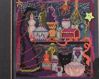 Cross-stitch kit Halloween Cat Fancywork set DIY needlepoint Needlework kit #T-0149