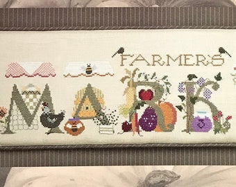 CRICKET COLLECTION "Farmer’s Market" Counted Cross Stitch Pattern~Farmer’s Market Cross Stitch Pattern~