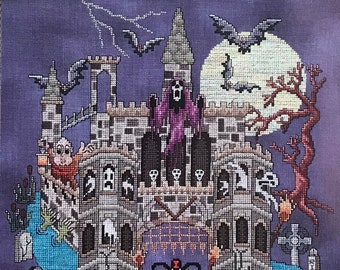 GLENDON PLACE "Castle Le Creep" Counted Cross Stitch Pattern~Halloween Cross Stitch Pattern~Haunted Castle Cross Stitch Pattern
