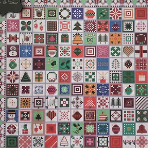 CAROLYN MANNING DESIGNS &quot;Holiday Joy&quot; Counted Cross Stitch Pattern~Holiday Quilt Cross Stitch Pattern~Christmas Cross Stitch