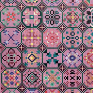 CAROLYN MANNING DESIGNS Summer Sunshine Counted Cross Stitch Pattern~Quilt Cross Stitch Pattern~Modern Cross Stitch Design~Quilt Block