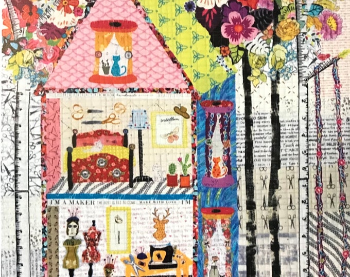 FIBERWORKS the Quilt Studio Fusible Collage Quilt Pattern by Laura Heine of Fiberworksmodern