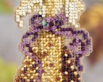 Bacon & Eggs Cross Stitch Kit - Beaded Ornament With 2023 Spring Bouquet Design