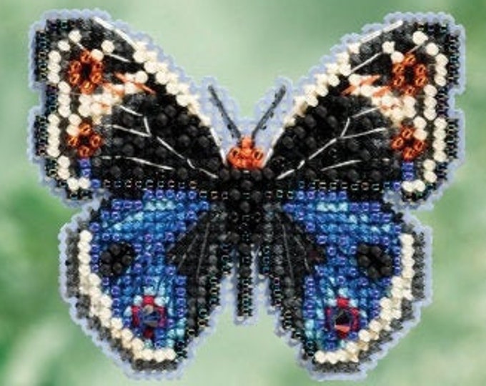 Merejka Counted Cross Stitch Kit - Pansies And Butterfly Design, 16x17cm Finished Size - View #6